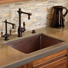 Load image into Gallery viewer, Native Trails CPK279 Cocina 24&quot; Undermount Copper Kitchen Sink Antique Copper