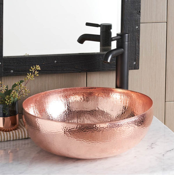 Native Trails CPS463 Maestro Round Bathroom Sink in Polished Copper