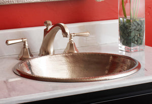 Native Trails CPS540 Rolled Classic Copper Bath Sink Brushed Nickel
