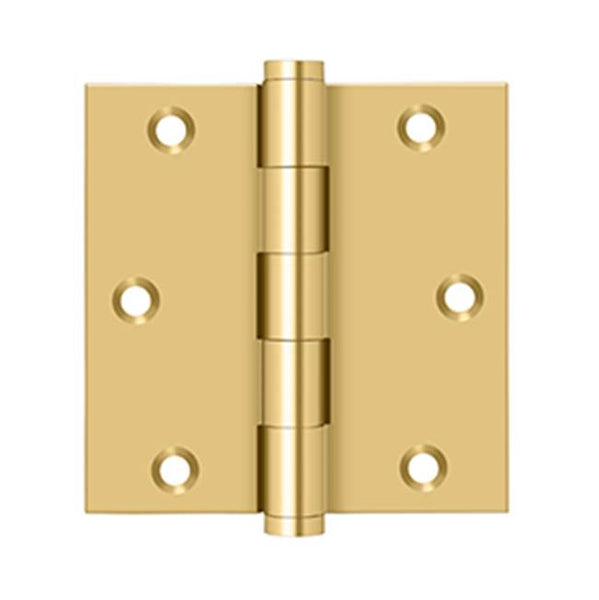Deltana CSB35 3-1/2 x 3-1/2 Square Hinge - PVD Polished Brass