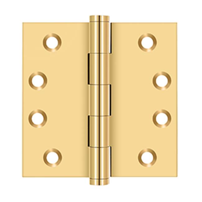 Deltana CSB44 4 x 4 Square Hinges - PVD Polished Brass