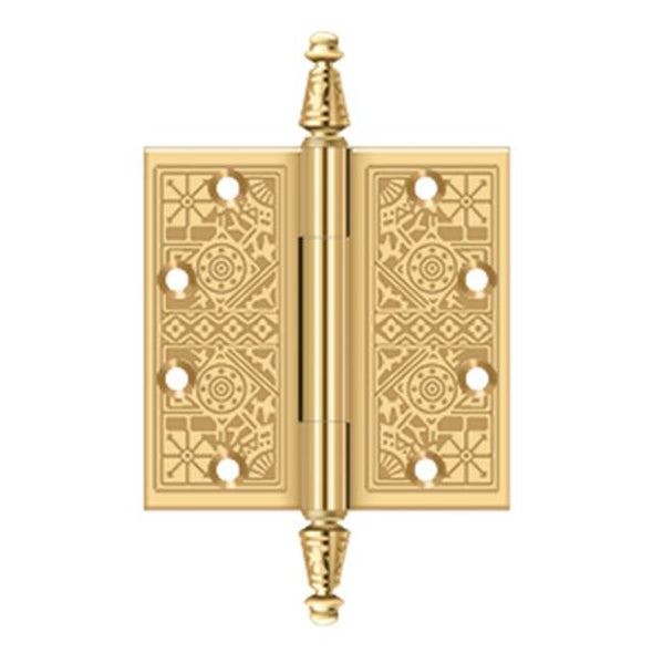 Deltana CSBP45 4-1/2 x 4-1/2 Square Hinges - PVD Polished Brass