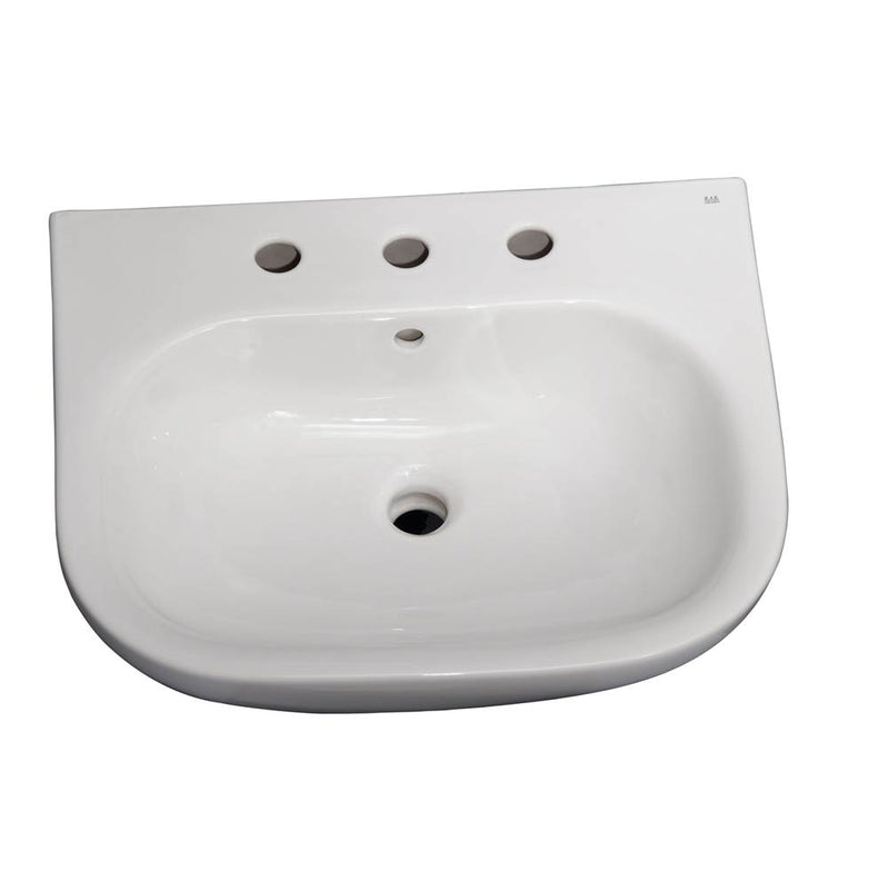 Barclay B/3-2038WH Tonique 550 Basin Only - 8 Widespread - White