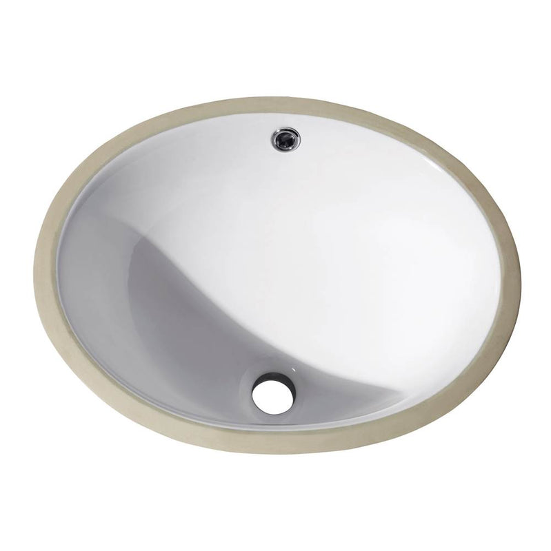 Avanity CUM16WT Undermount 16 in. Oval Vitreous China ceramic sink in White