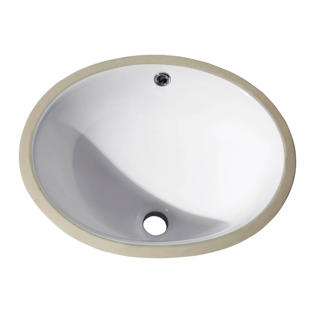 Avanity CUM18WT Undermount 18 in. Oval Vitreous China ceramic sink in White