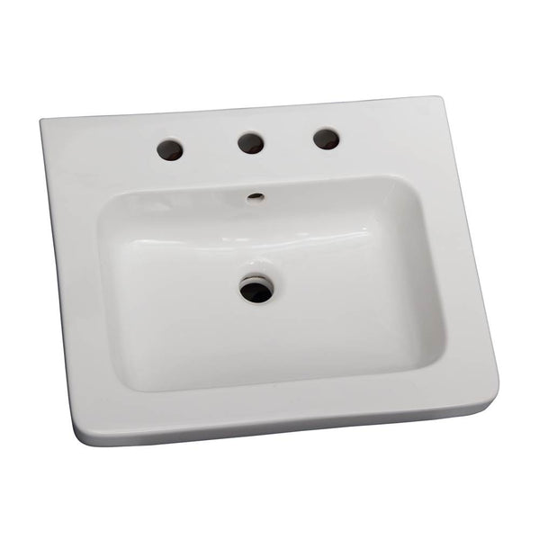 Barclay 4-1078WH Resort 550 Wall - Hung Basin - 8 Widespread - White