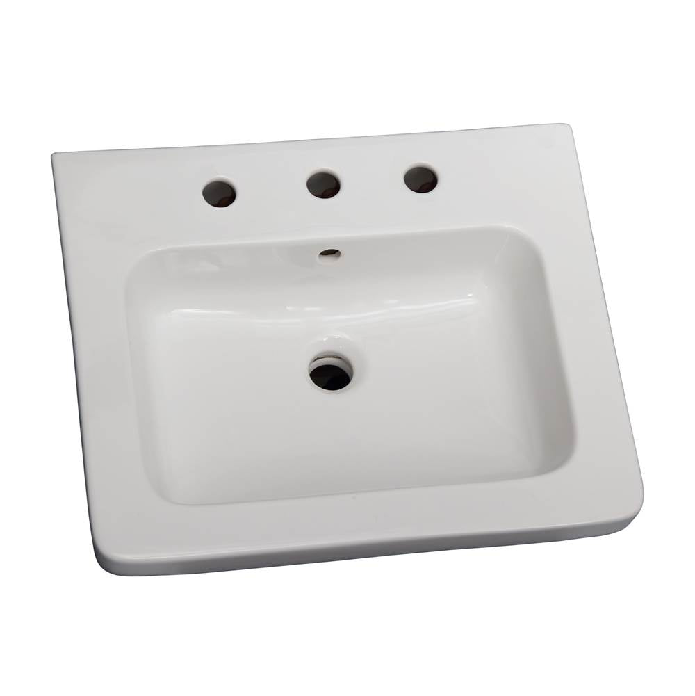 Barclay 4-1088WH Resort 650 Wall - Hung Basin - 8 Widespread - White