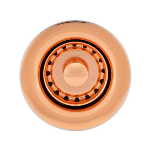 Premier Copper Products D-133PC 2" Bar Basket Strainer Drain - Polished Copper