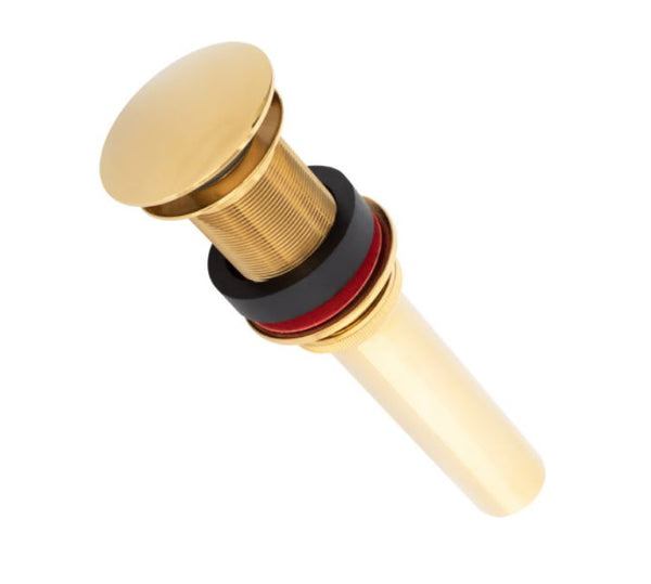 Premier Copper Products D-208PB 1.5" Non-Overflow Pop-up Bathroom Sink Drain - Polished Brass