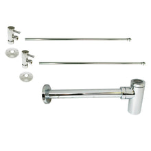 Load image into Gallery viewer, Westbrass D1438QRL Bottle Trap 1/4-Turn Lavatory Kit with Valves and Risers