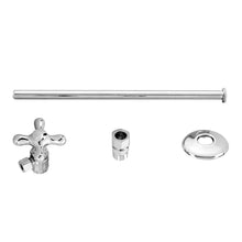Load image into Gallery viewer, Westbrass D1812T Toilet Kit with Stop and Flat Head Riser - Cross Handle