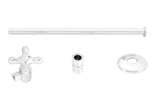 Load image into Gallery viewer, Westbrass D1812T Toilet Kit with Stop and Flat Head Riser - Cross Handle