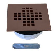 Load image into Gallery viewer, Westbrass D206PS 2 in. Sch 40 PVC Shower Drains with 4-1/4 in. Square Cover