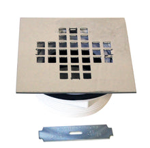 Load image into Gallery viewer, Westbrass D206PS 2 in. Sch 40 PVC Shower Drains with 4-1/4 in. Square Cover
