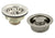 Westbrass D2165 Post Style Large Kitchen Basket Strainer with InSinkErator Style Disposal Flange and Stopper