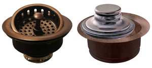 Westbrass D2165 Post Style Large Kitchen Basket Strainer with InSinkErator Style Disposal Flange and Stopper