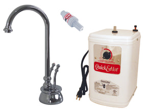 Westbrass D262HFP Docalorah 2-Handle Hot Water Dispenser Faucet with Hot Water Tank