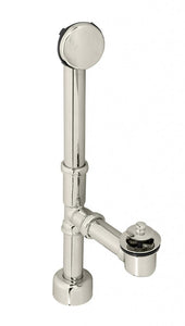 Westbrass D3211HK Finished Twist and Close Bath Waste - Hidden Overflow -14 in. Make-Up, 17 Ga.