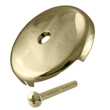 Load image into Gallery viewer, Westbrass D328 3-1/8 in. Single Hole Overflow Face Plate and Screw