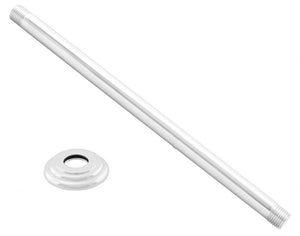 Westbrass D3619A 1/2 in. IPS x 19 in. Ceiling Mounted Shower Arm with Flange