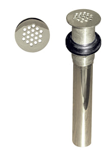 Westbrass D411 Grid Strainer Lavatory Drain w/o Overflow Holes - Exposed