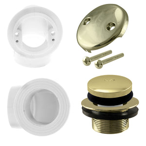 Westbrass D532 Tip Toe Sch. 40 PVC Plumbers Pack with Two-Hole Elbow