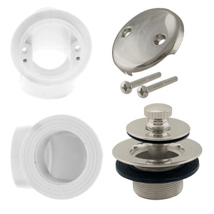 Westbrass D572 Pull  Drain Sch. 40 PVC Plumbers Pack with Two-Hole Elbow