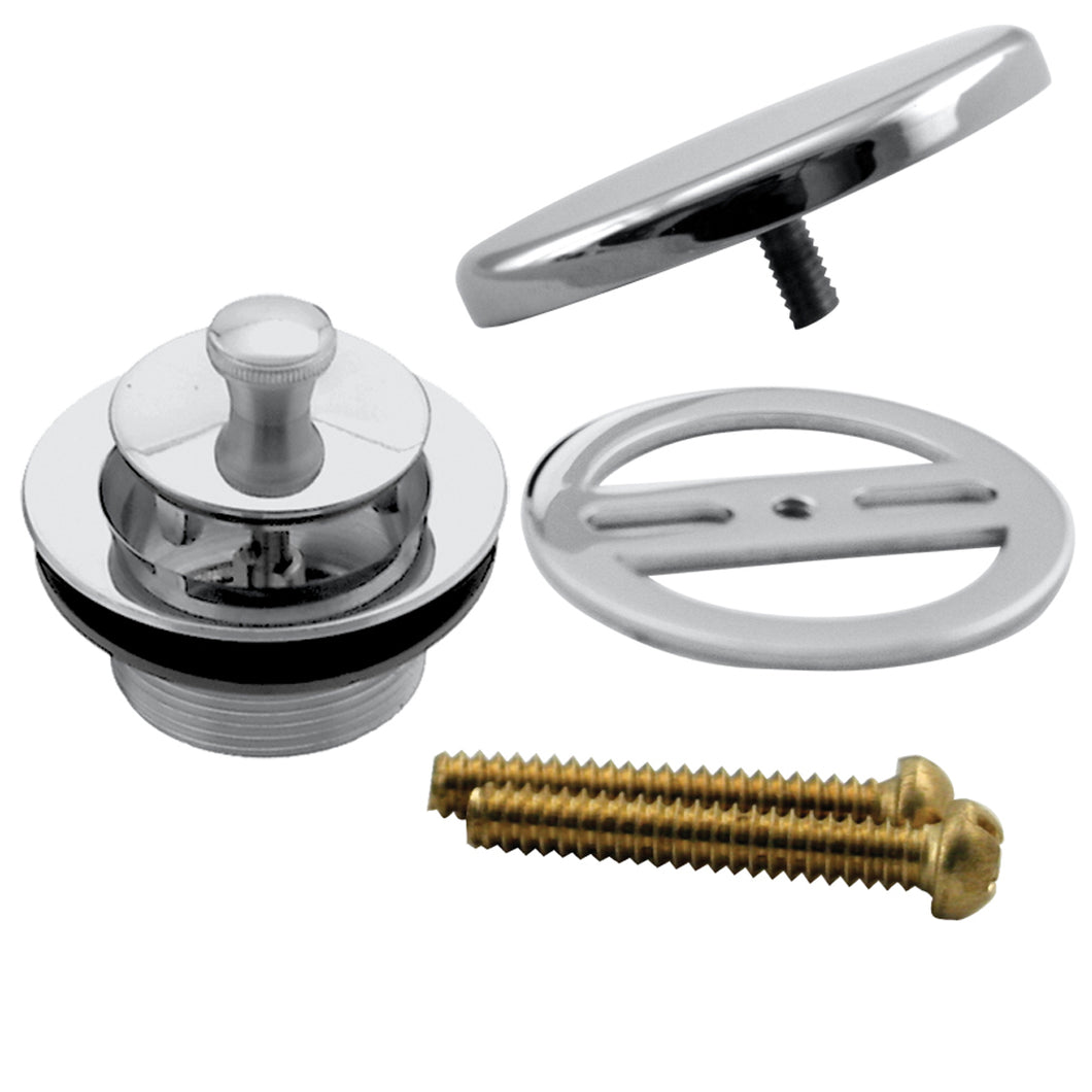 Westbrass D94H Twist and Close Tub Trim Set with Floating Overflow Faceplate