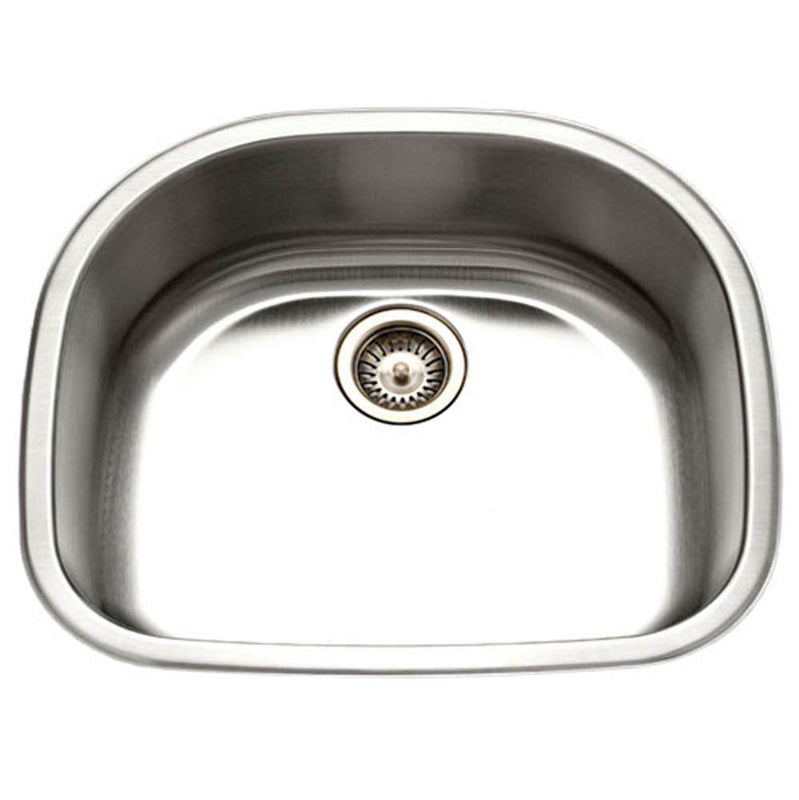 Hamat DES-2421S-20 Undermount Stainless Steel Single D Bowl Kitchen Sink