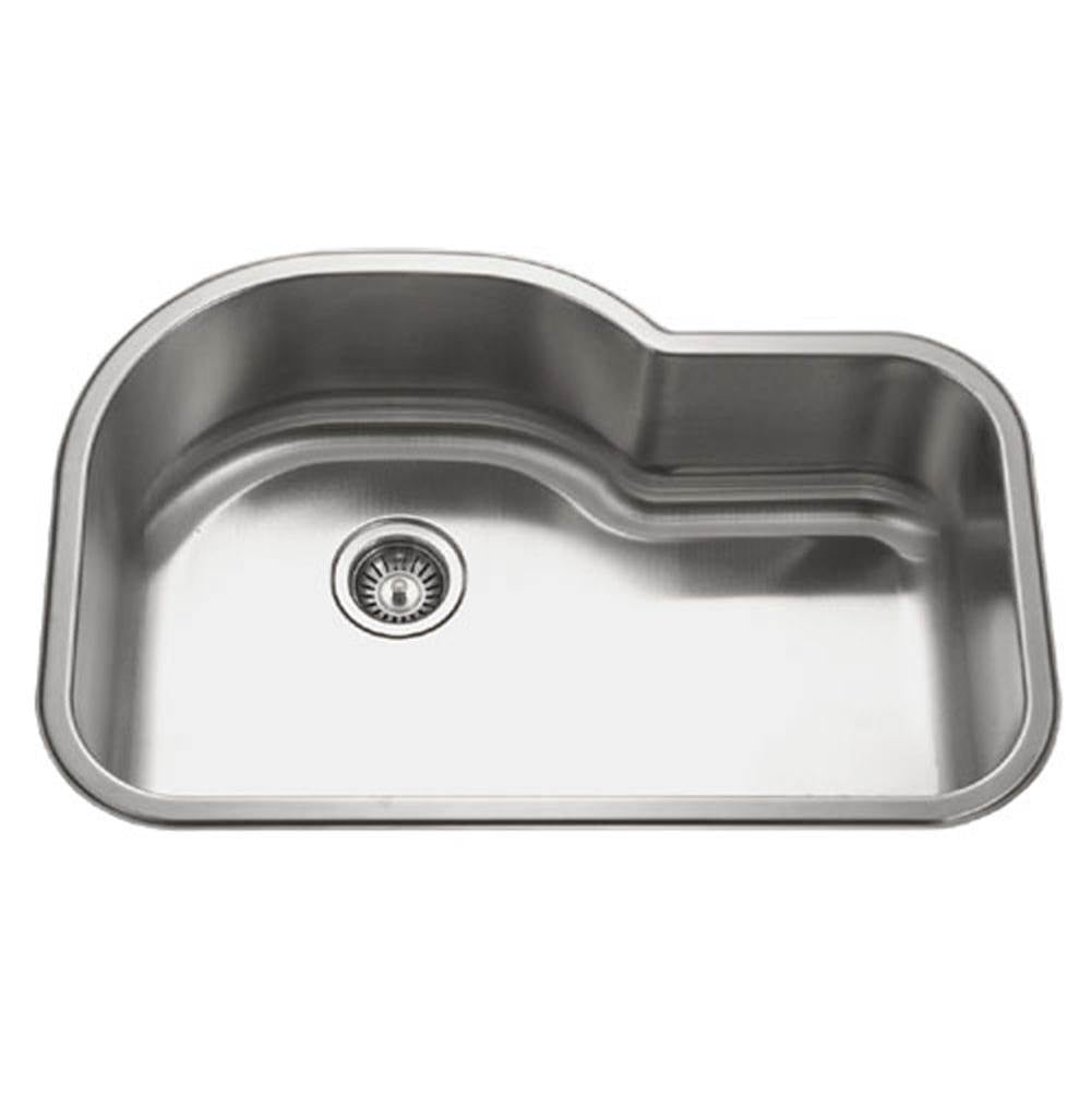 Hamat DES-3221S-1 Undermount Stainless Steel Offset Single Bowl Kitchen Sink