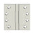 Deltana DSBS4 4x 4 Square Knuckle Hinges, Solid Brass
