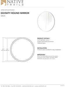 Native Trails MR525 Divinity Round Mirror