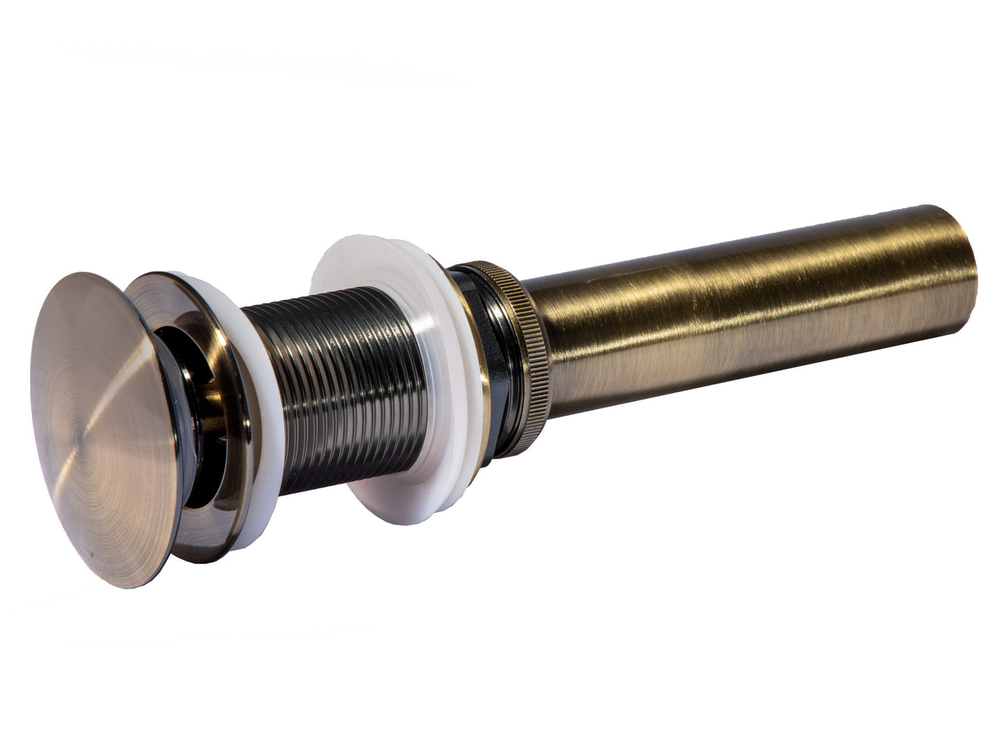 Eden Bath EB_SS003AT Round 15.75-in Stainless Steel Vessel Sink with Rim in Antique with Drain