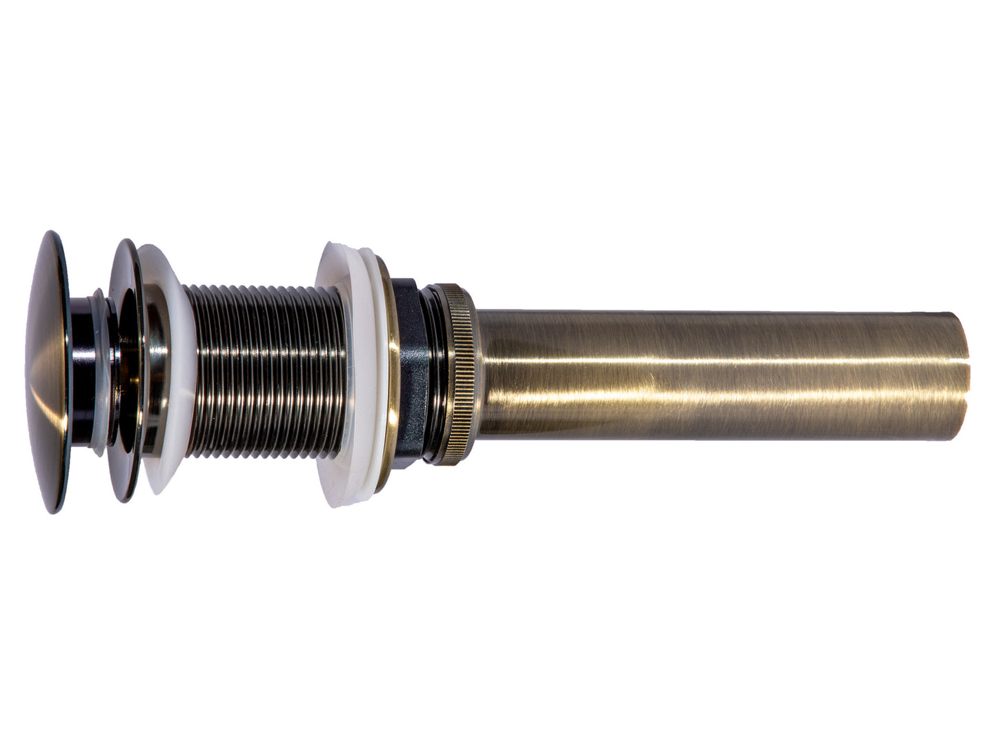 Eden Bath EB_SS003AT Round 15.75-in Stainless Steel Vessel Sink with Rim in Antique with Drain