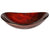 Eden Bath EB_GS40 Canoe Shaped Red Copper Reflections Glass Vessel Sink