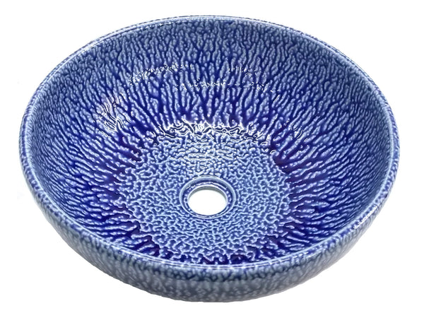 Eden Bath EB_PS05 Blue Streams Ceramic Vessel Sink