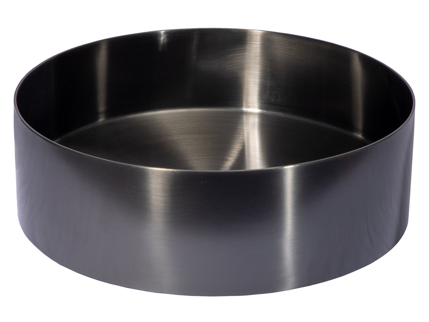 Eden Bath EB_SS001BK Round 15-in Stainless Steel Vessel Sink in Black with Drain