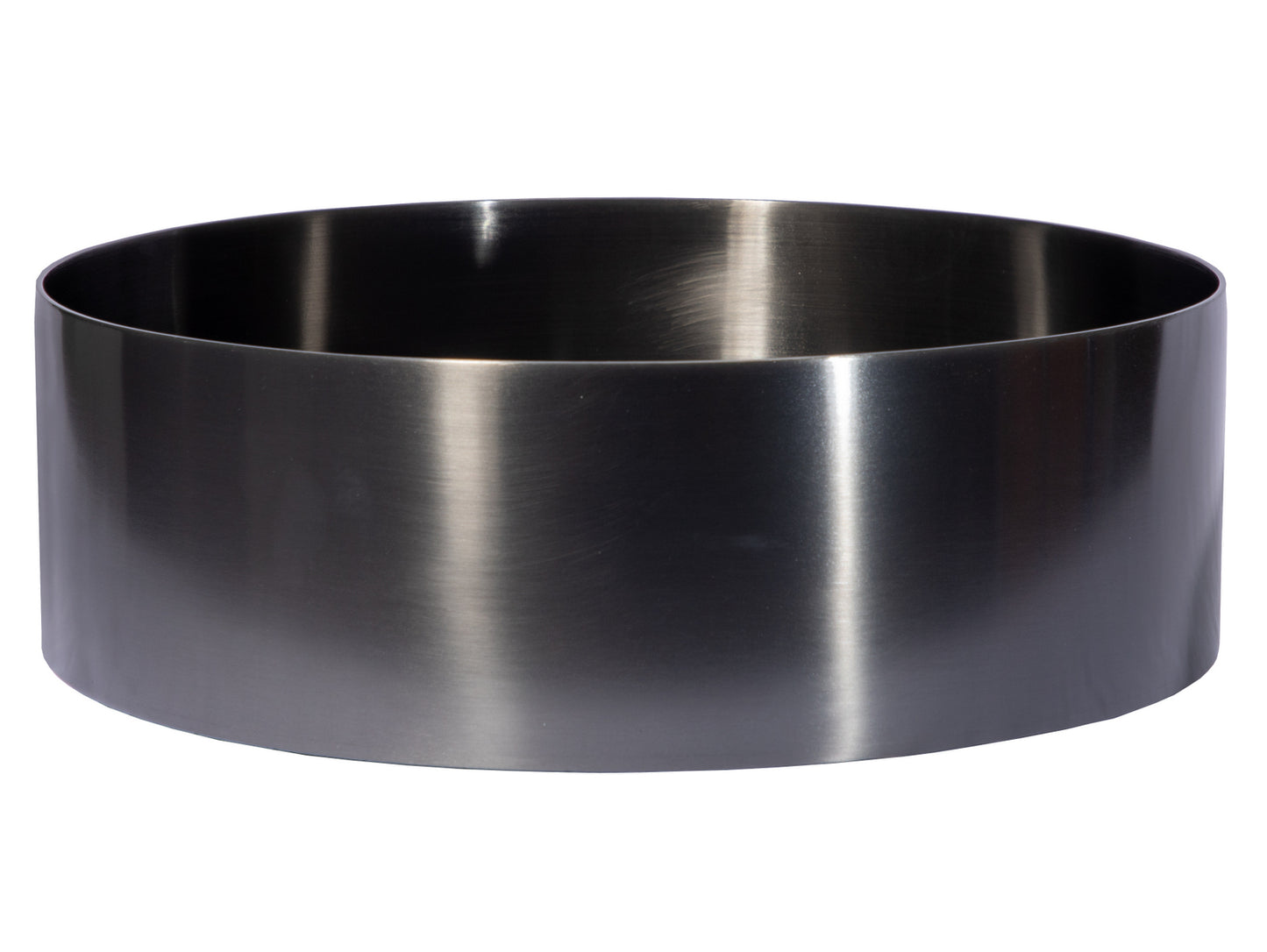 Eden Bath EB_SS001BK Round 15-in Stainless Steel Vessel Sink in Black with Drain