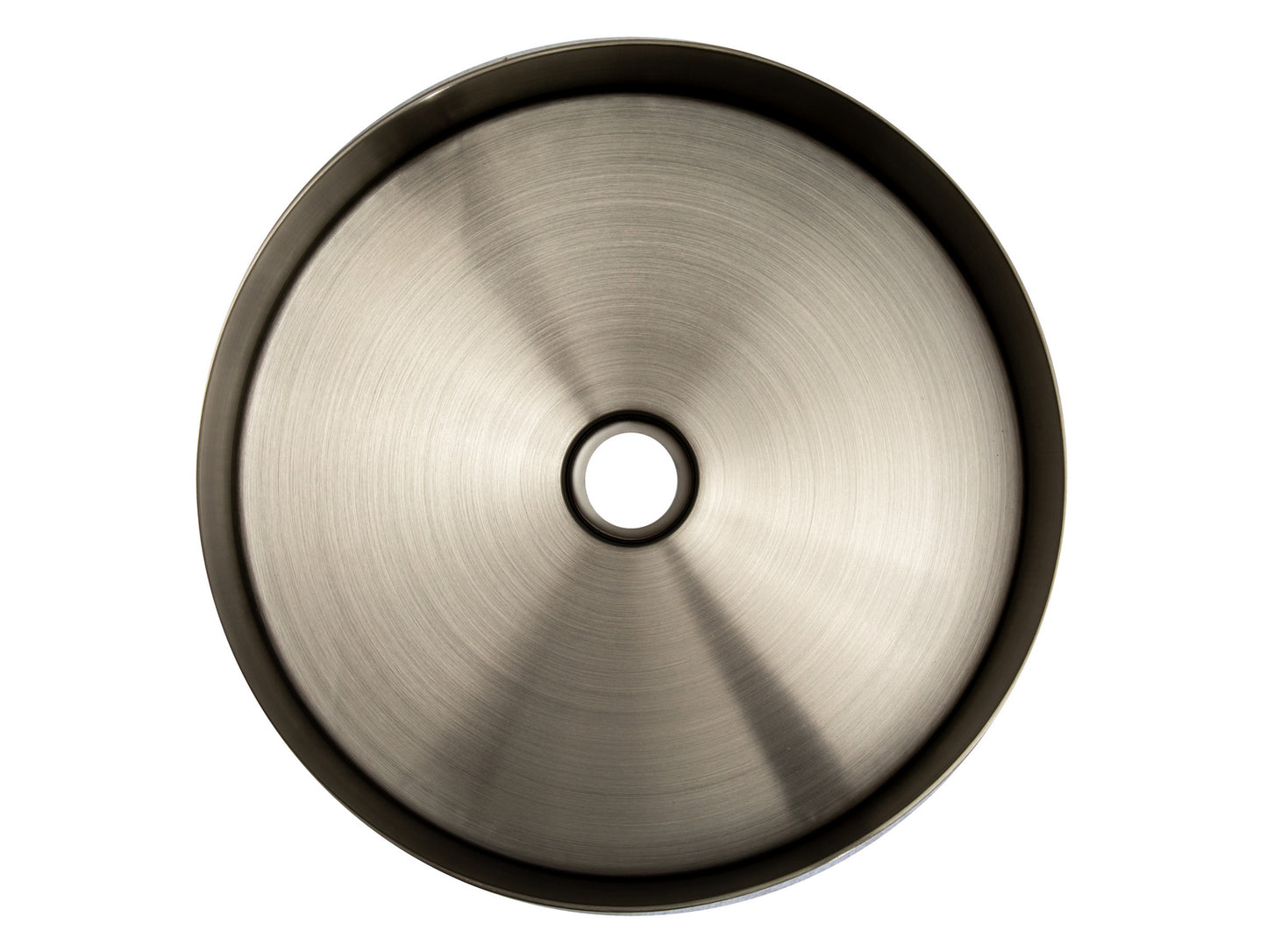 Eden Bath EB_SS001BK Round 15-in Stainless Steel Vessel Sink in Black with Drain