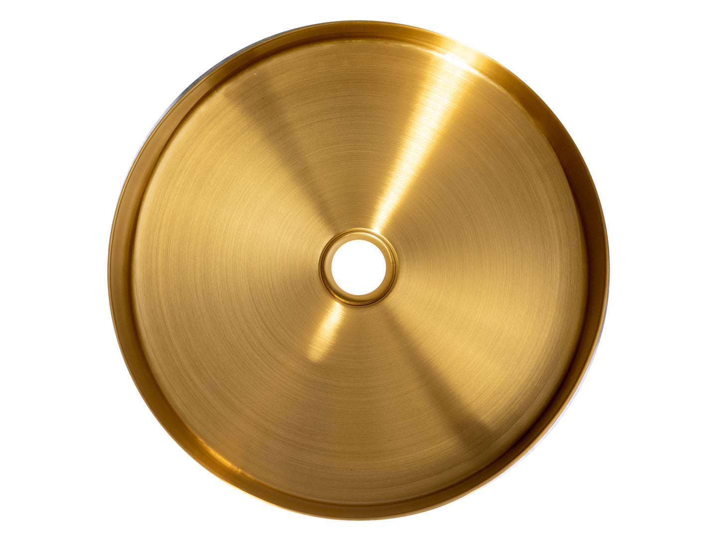 Eden Bath EB_SS001GD Round 15-in Stainless Steel Vessel Sink in Gold with Drain