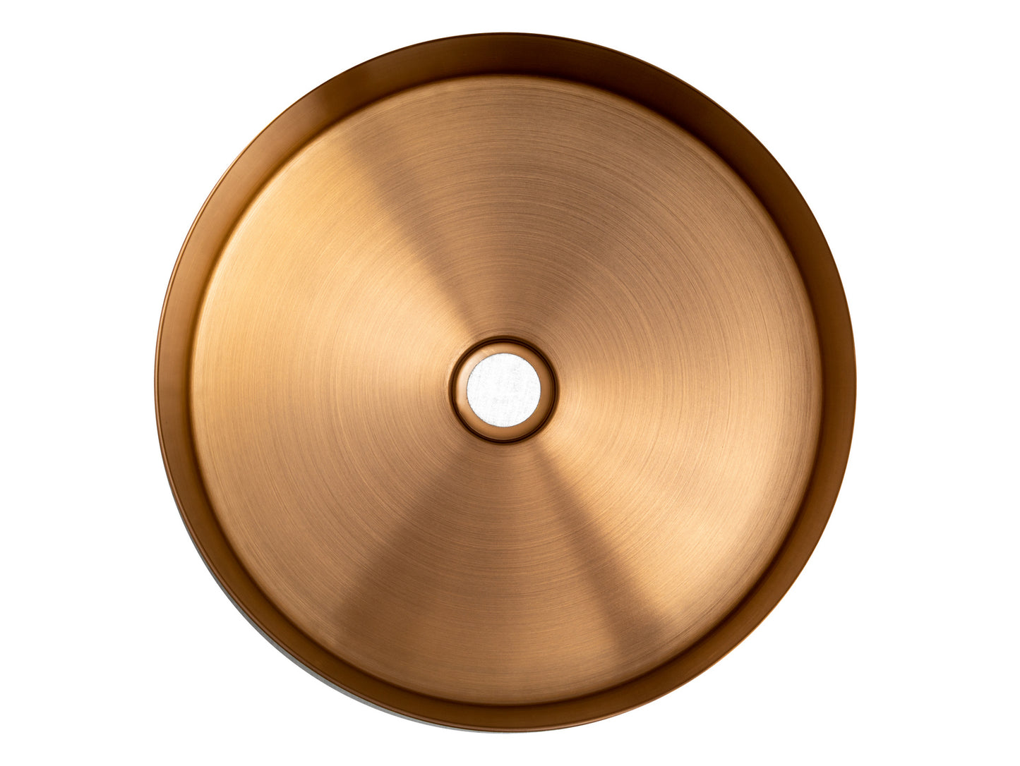 Eden Bath EB_SS001RG Round 15-in Stainless Steel Vessel Sink in Rose Gold with Drain
