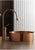 Eden Bath EB_SS001RG Round 15-in Stainless Steel Vessel Sink in Rose Gold with Drain