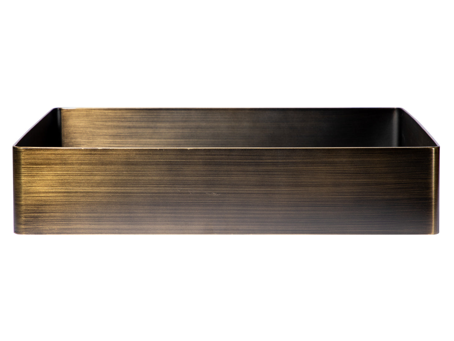Eden Bath EB_SS002AT Rectangular 18.9 x 14.6-in Stainless Steel Vessel Sink in Antique with Drain