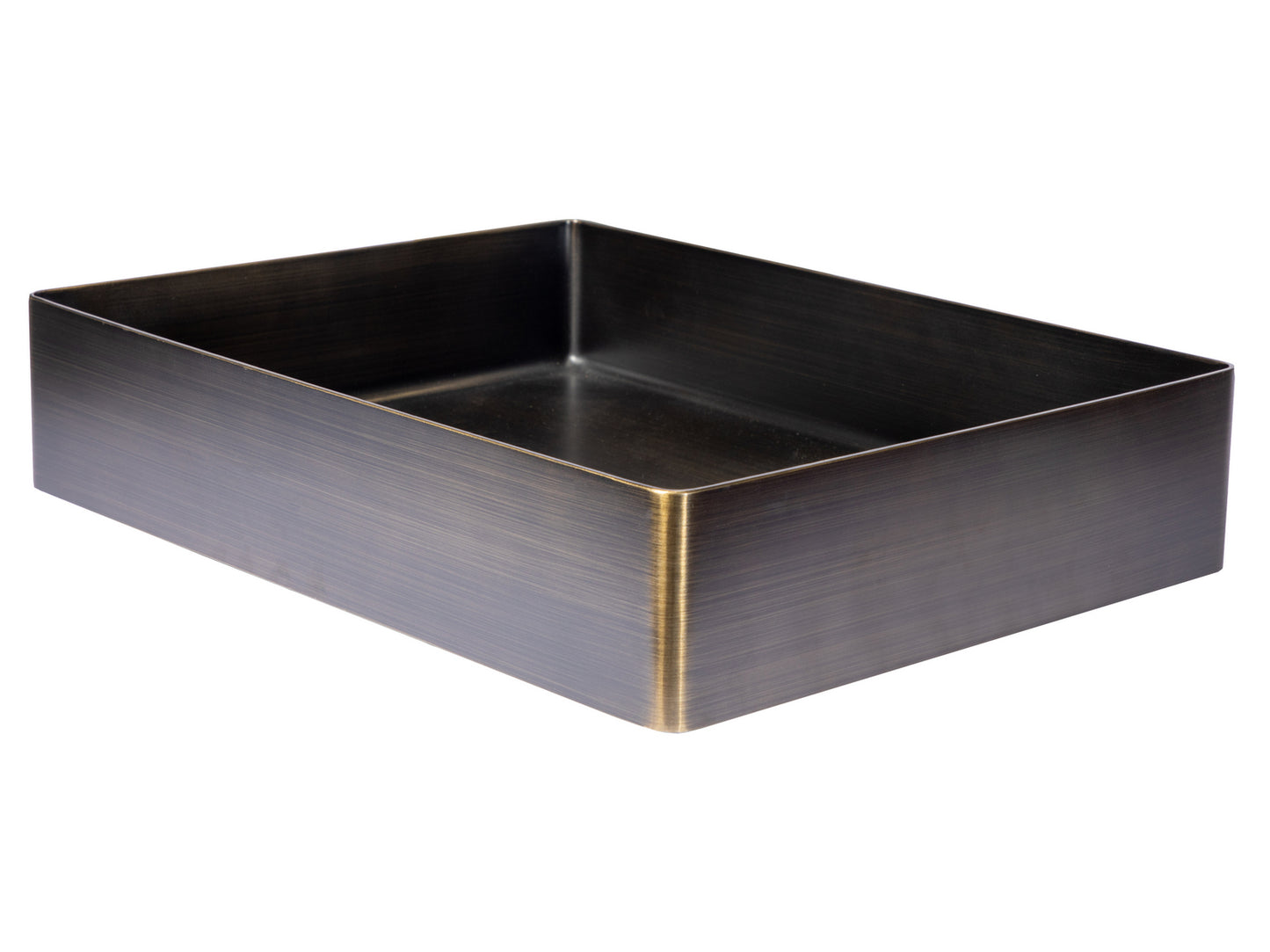 Eden Bath EB_SS002AT Rectangular 18.9 x 14.6-in Stainless Steel Vessel Sink in Antique with Drain
