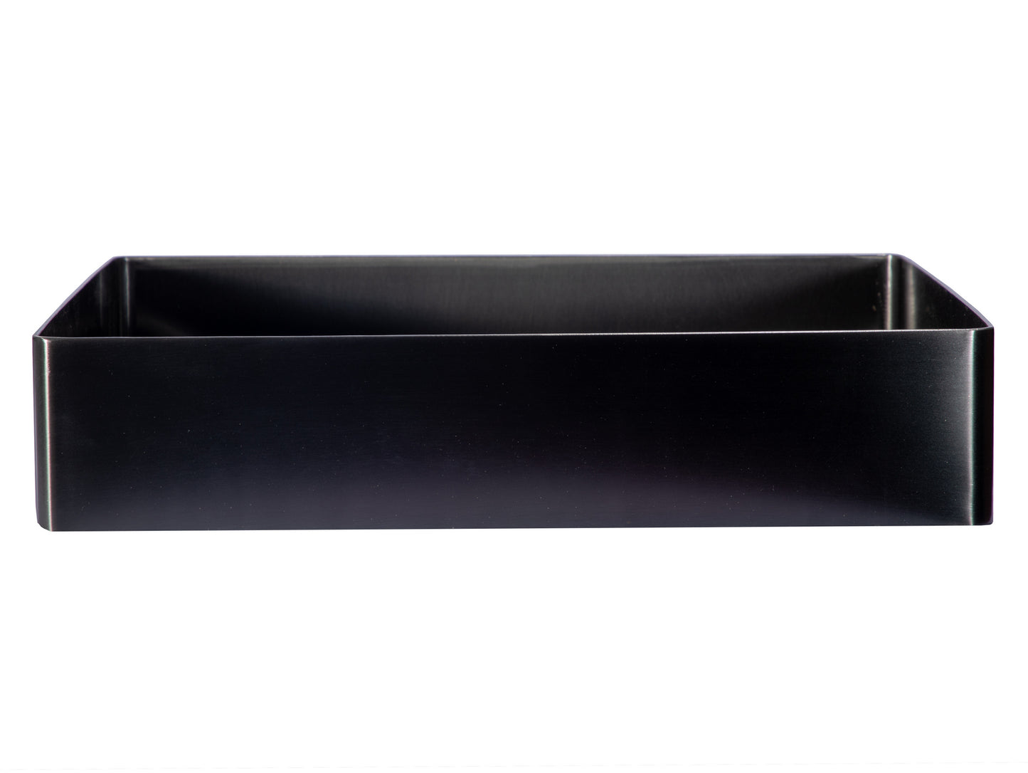 Eden Bath EB_SS002BK Rectangular 18.9 x 14.6-in Stainless Steel Vessel Sink in Black with Drain