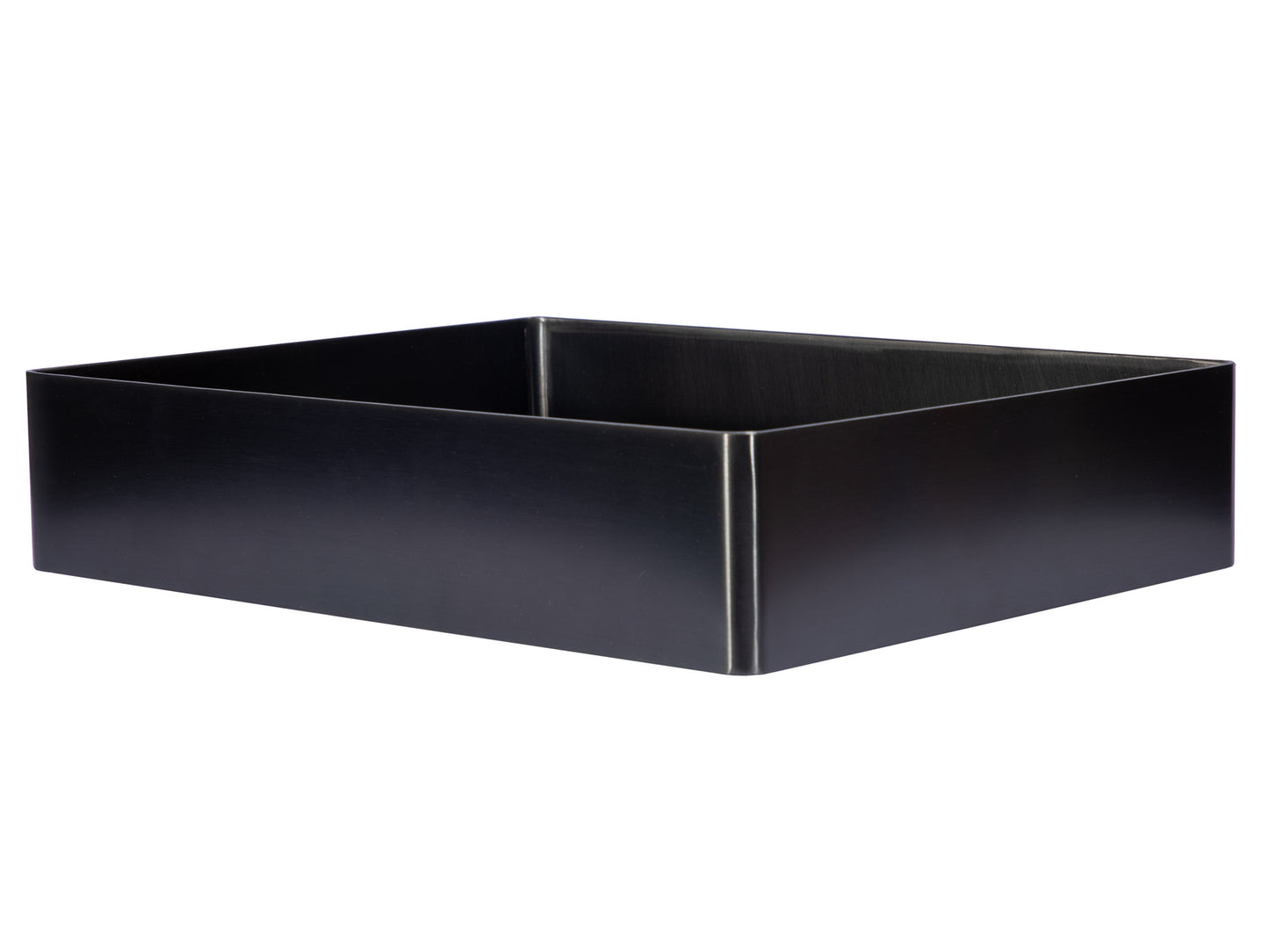 Eden Bath EB_SS002BK Rectangular 18.9 x 14.6-in Stainless Steel Vessel Sink in Black with Drain