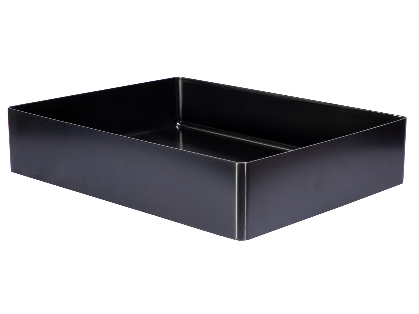 Eden Bath EB_SS002BK Rectangular 18.9 x 14.6-in Stainless Steel Vessel Sink in Black with Drain