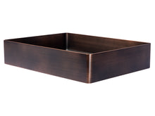 Load image into Gallery viewer, Eden Bath EB_SS002BZ Rectangular 18.9 x 14.6-in Stainless Steel Vessel Sink in Bronze with Drain