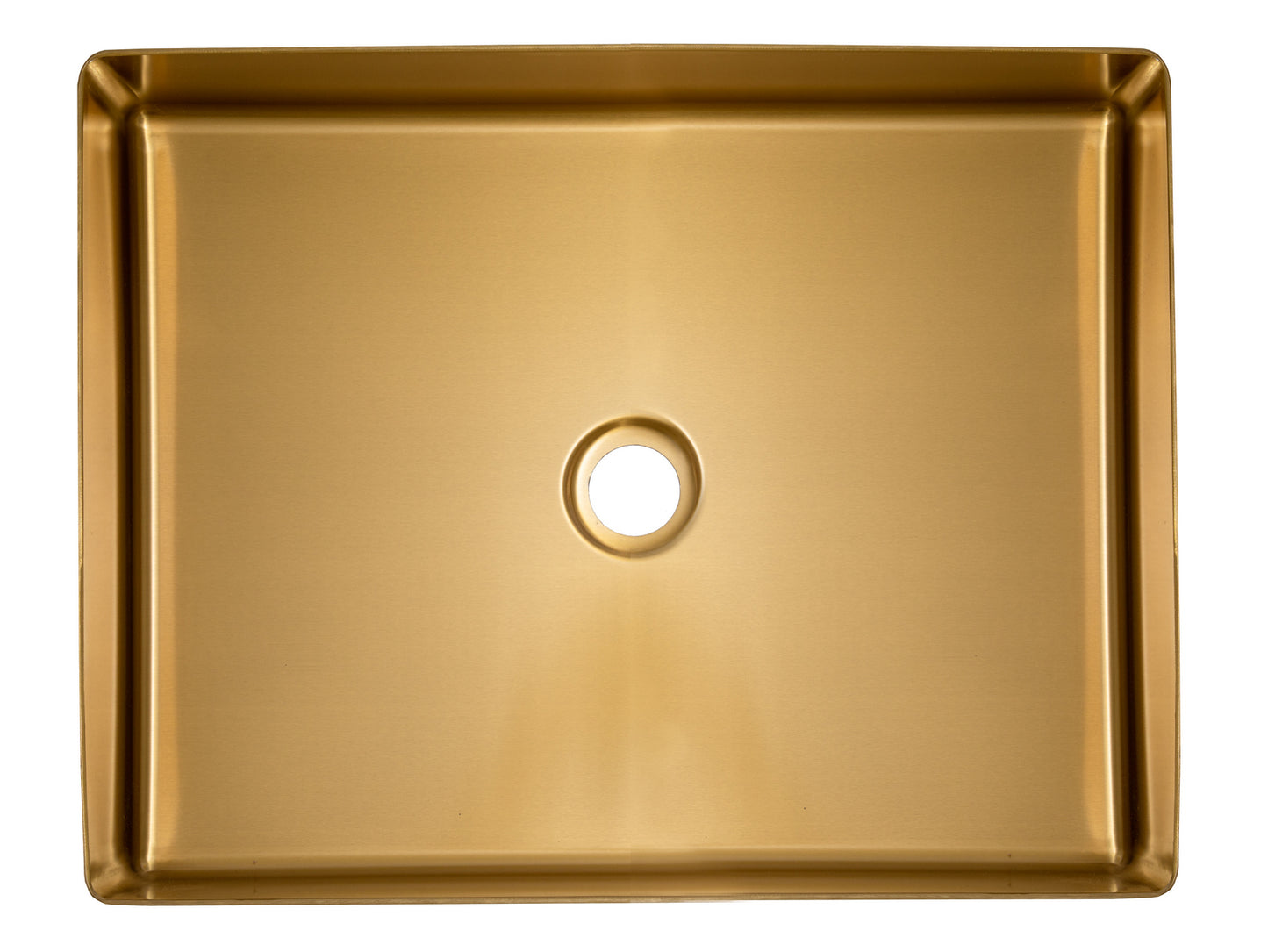 Eden Bath EB_SS002GD Rectangular 18.9 x 14.6-in Stainless Steel Vessel Sink in Gold with Drain