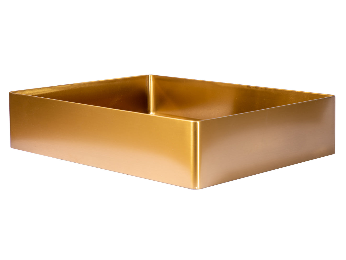 Eden Bath EB_SS002GD Rectangular 18.9 x 14.6-in Stainless Steel Vessel Sink in Gold with Drain